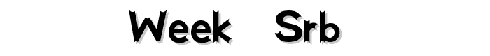 week (sRB) font